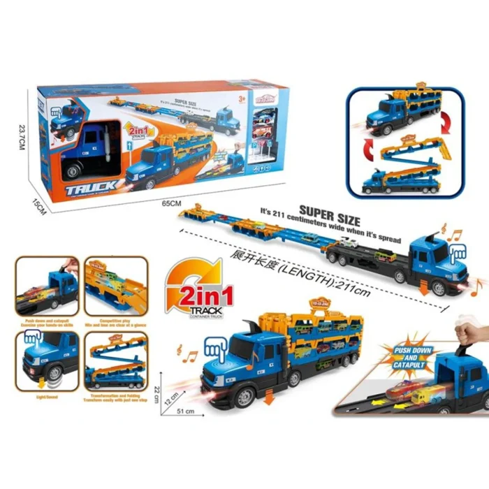 660-S34 - Grand camion transformable avec piste urbaine et sons – Image 2