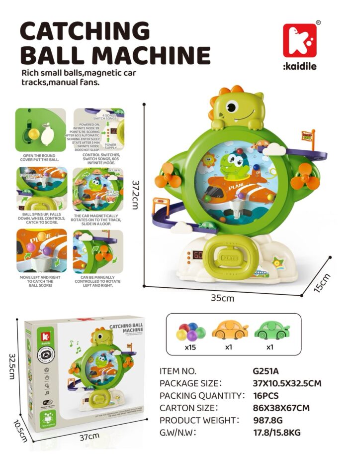 G251A - Machine attrape-haricots dinosaure verte – Image 5
