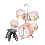 ZG3001-D - Batterie jazz enfant rose avec tabouret