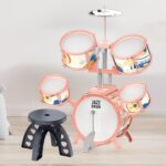 ZG3001-D - Batterie jazz enfant rose avec tabouret – Image 3