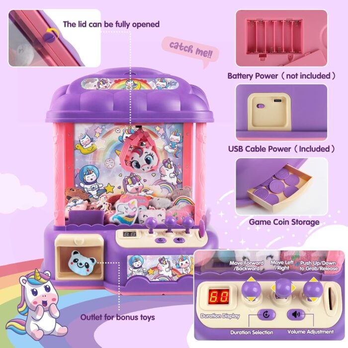LC-017 - Machine attrape-poupées licorne avec accessoires – Image 5