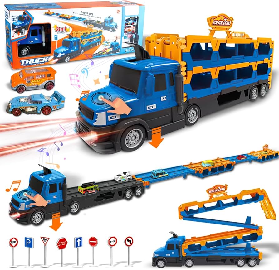 71rroimpENL._AC_UF894,1000_QL80_ 660-S34 - Grand camion transformable avec piste urbaine et sons – Image 1