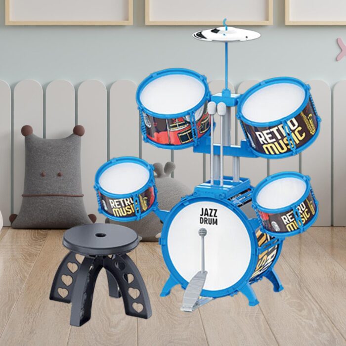 ZG3001-C - Batterie jazz enfant bleue avec tabouret – Image 2