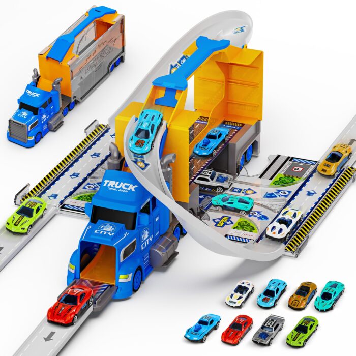 660-S46 - Camion conteneur avec voitures alliage et panneaux – Image 5