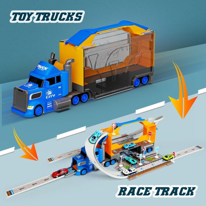 660-S46 - Camion conteneur avec voitures alliage et panneaux – Image 2