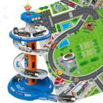 660-A320 - Garage circulaire lumineux avec 3 voitures alliage