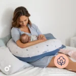Doomoo Coussin d’allaitement et maternité blue grey moon Doomoo – Image 2