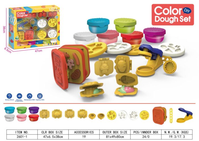 2601-1 - Coffret pâte à modeler multifonction 19 pièces – Image 2