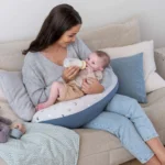 Doomoo Coussin d’allaitement et maternité blue grey moon Doomoo – Image 3