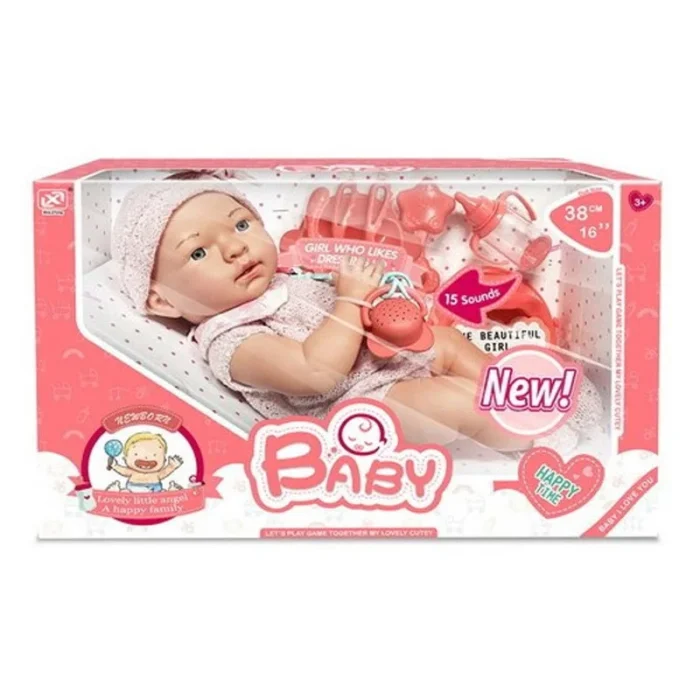 7168-4 - Bébé poupée 16 pouces avec tétine fonctionnelle – Image 4