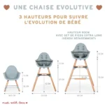 Childhome Chaise haute évolutive Evolu 2 Menthe – Image 2