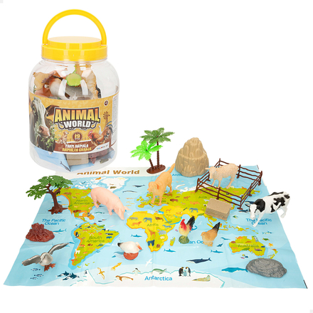 8412842471870 (1) ANIMAL WORLD-POT 19 ANIMAUX DE LA FERME – Image 1