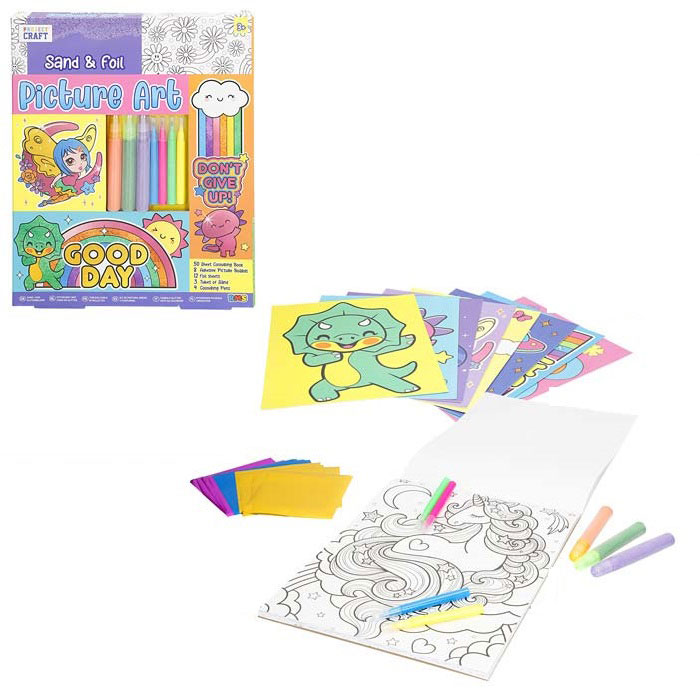 8412842477353 JEU DE COLORIAGE AVEC SABLE ET FEUILLES – Image 1