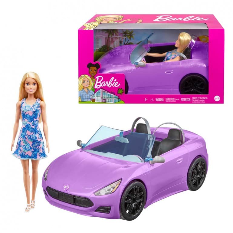 auto Poupée Barbie et sa voiture décapotable – Image 1
