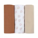 Béaba Lot de 3 langes en coton 70 x 70 cm