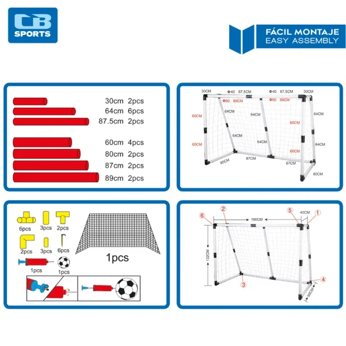 CB SPORTS- BUT DE FOOTBALL 190 x 90 x 132 cm – Image 3