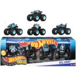 PACK DE 4 MONSTER TRUCKS X-RAY JGD67 HOT WHEELS