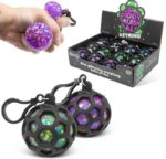 PORTE-CLÉS BALLE SQUISH BALL SCRUNCHEMS FUSION ASSORTIS