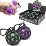 PORTE-CLÉS BALLE SQUISH BALL SCRUNCHEMS FUSION ASSORTIS