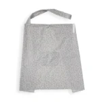 Babyjem  323-Tablier d’Allaitementà motif floral avec poche - Grise 